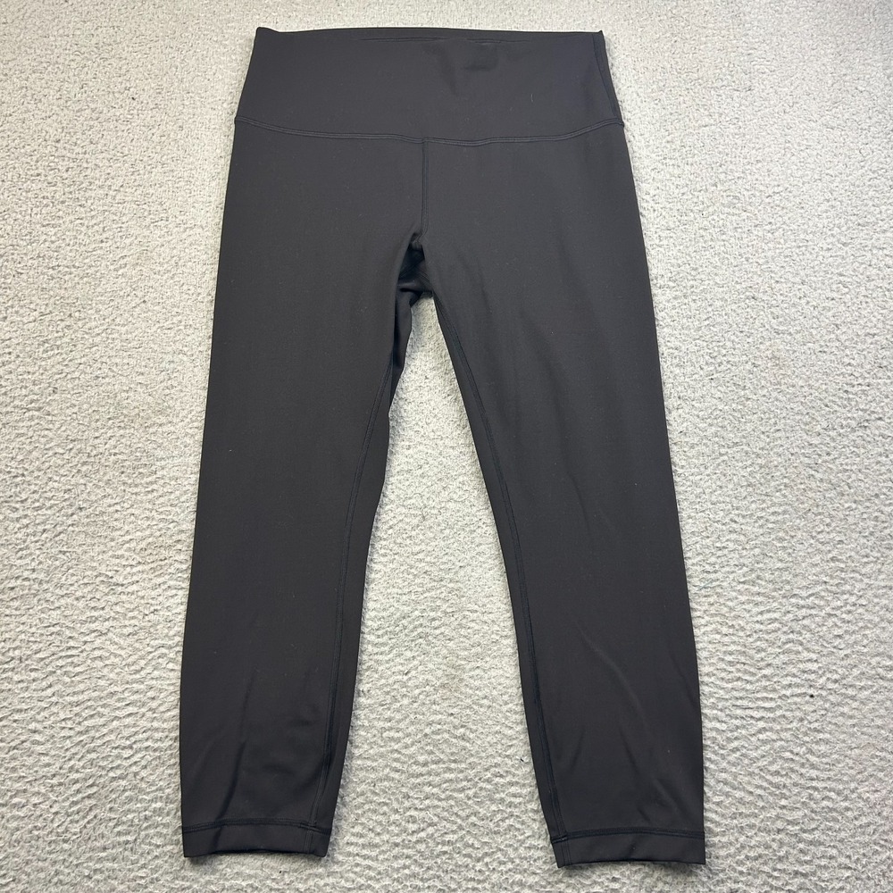 Lululemon Wunder Train Crop Leggings Womens Black 23"  Yoga Gym Pants 12